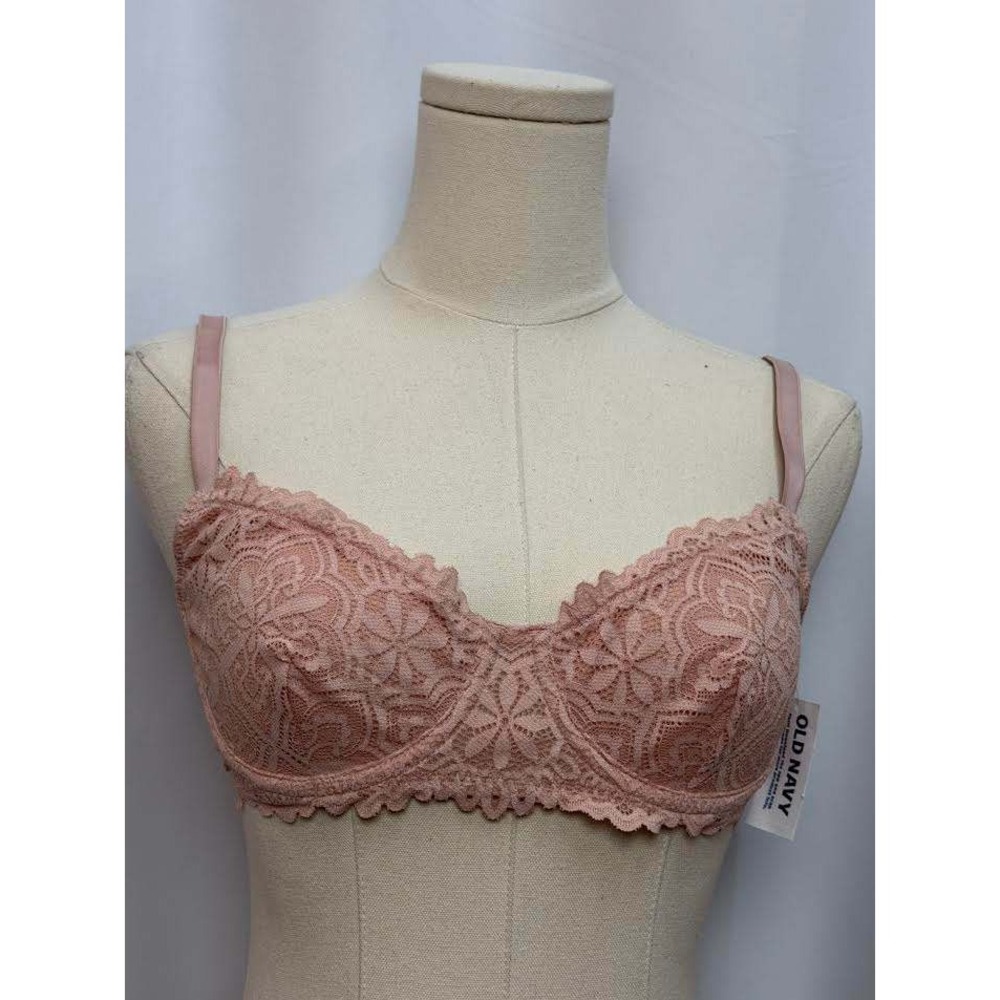 Old Navy Womens Floral Lace Underwire Bra Dusty Rose Pink 34B NWT